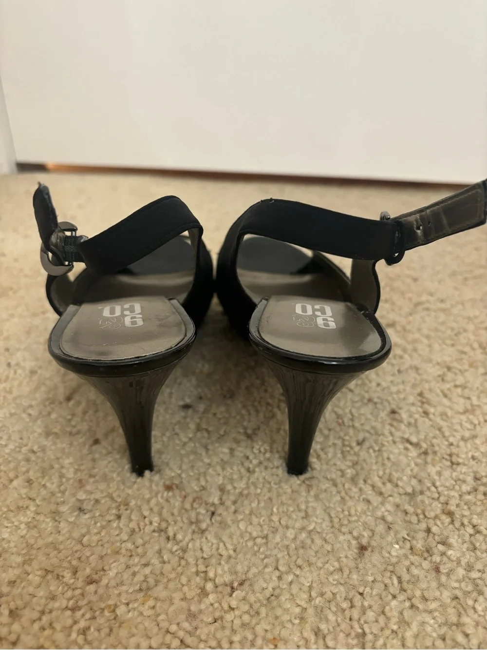 9&Co. Peep Toe Black Heels